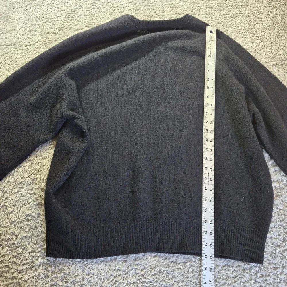Polo Ralph Lauren V-Neck Sweater Mens XL Black Lambswool Heritage Preppy Cozy